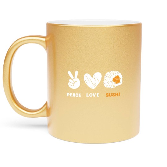 Japan Delicious Maki Chopsticks Metallic Mugs