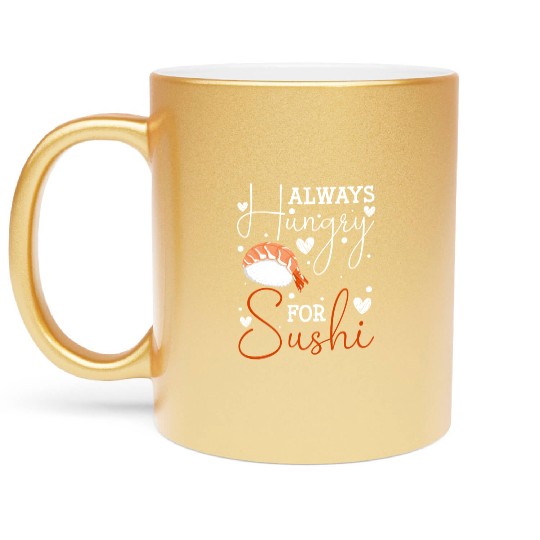 Japanese Fish Maki Cuisine Metallic Mugs