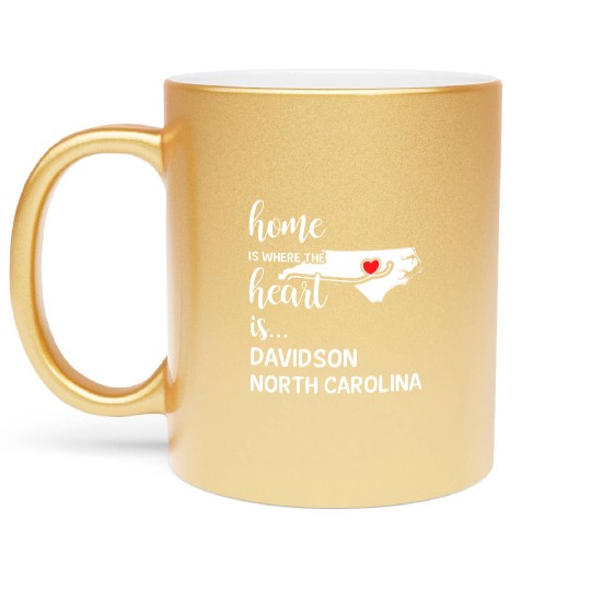 Davidson County North Carolina Is Where My Heart Metallic Mugs