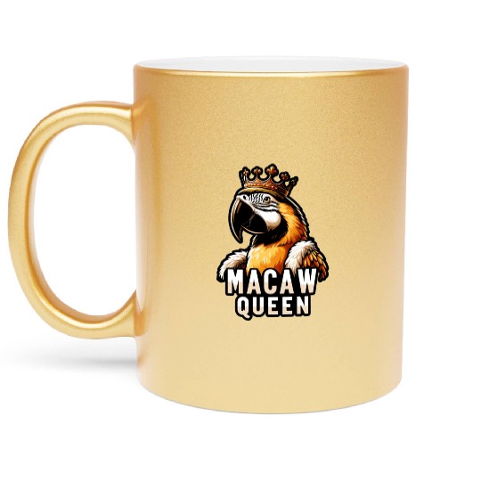 Blue Gold Macaw Ornithologist Macaw Queen Metallic Mugs