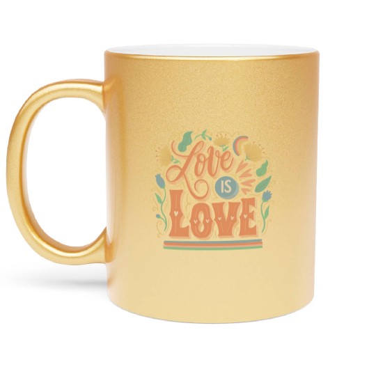 love is love Metallic Mugs