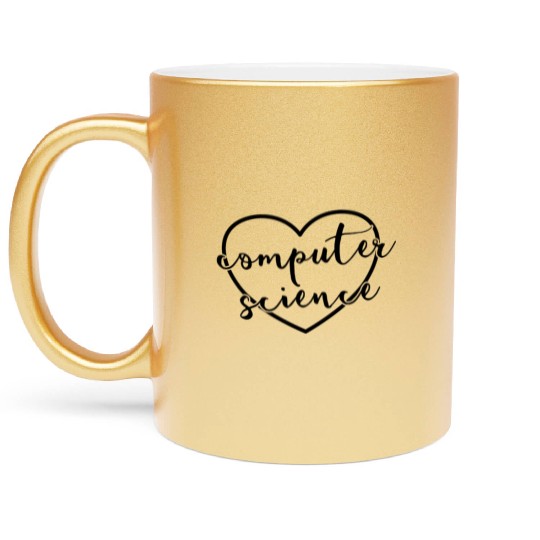 Computer Science Heart Computer Science Teacher Metallic Mugs