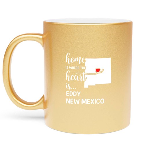Eddy County New Mexico Is Where My Heart Is Gift Metallic Mugs
