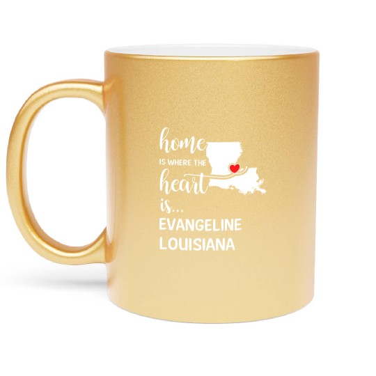 Evangeline County Louisiana Is Where My Heart Is Metallic Mugs