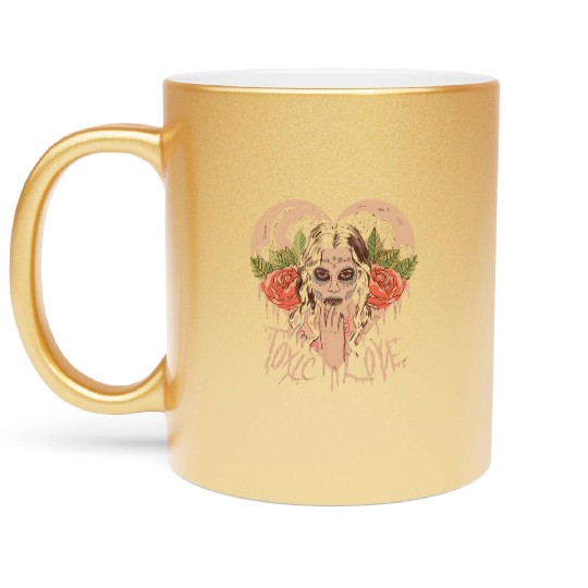 Toxic Love Valentine Couple Gift Metallic Mugs