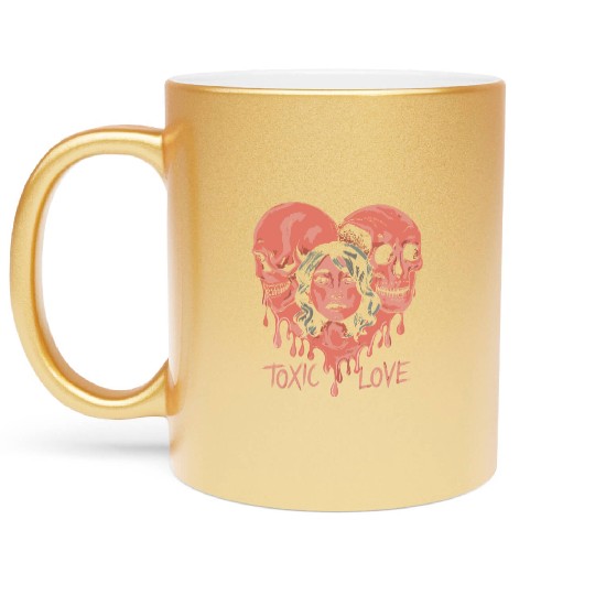 Toxic Love Valentine Couple Metallic Mugs