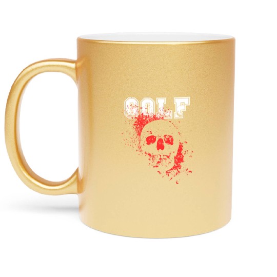 Skull golf Metallic Mugs