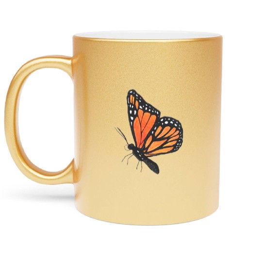Monarch butterfly 1 Metallic Mugs