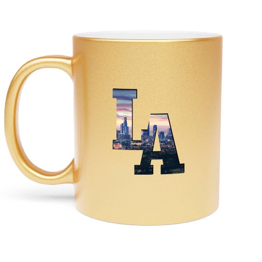 Los Angeles California LA Gift Metallic Mugs