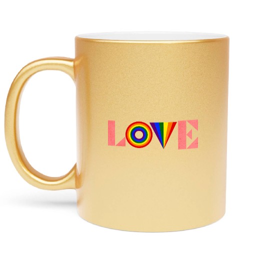 Love is love pride Metallic Mugs