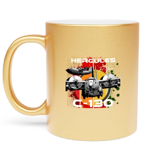 C-130 Hercules Military Aircraft Metallic Mugs