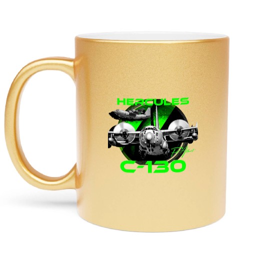C-130 Hercules Military Aircraft Metallic Mugs