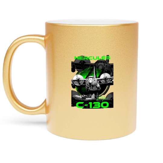 C-130 Hercules Military Aircraft Metallic Mugs
