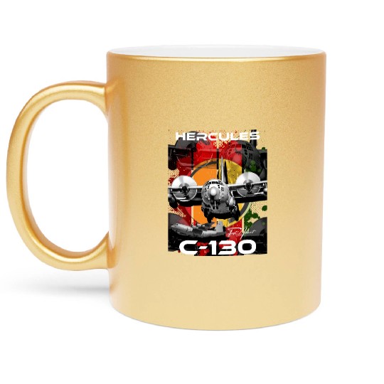 C-130 Hercules Military Aircraft Metallic Mugs