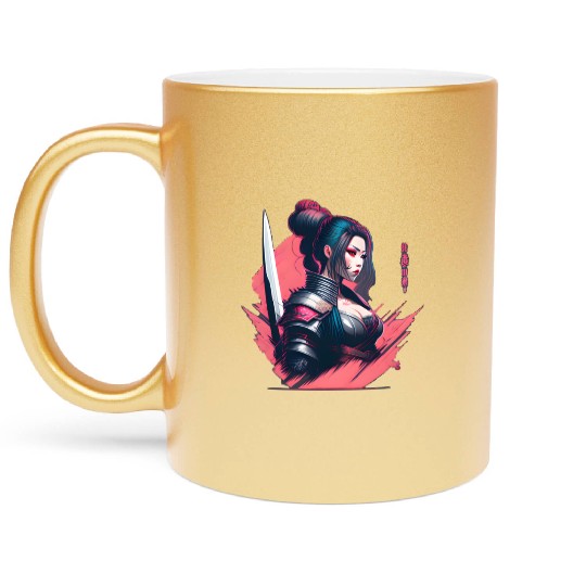 Cyberpunk Samurai Cyberpunk Metallic Mugs