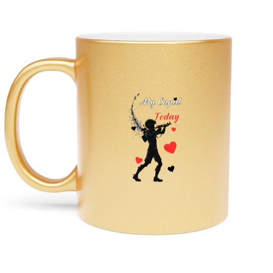 Angel of love, my cupid today. Metallic Mugs