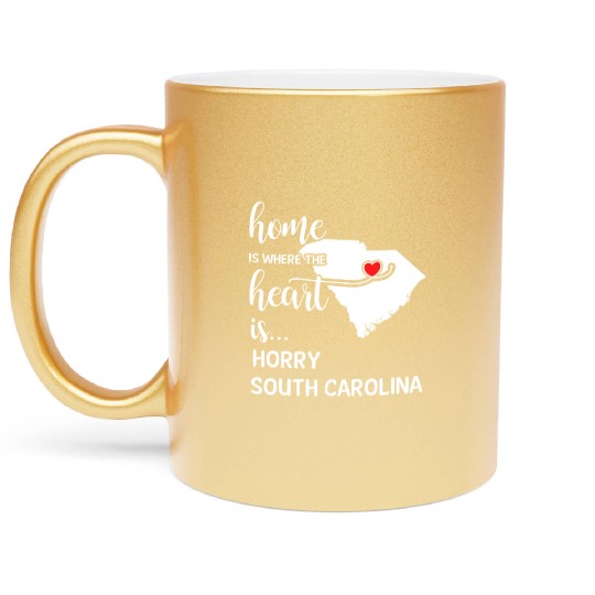 Horry County South Carolina Is Where My Heart Is Metallic Mugs