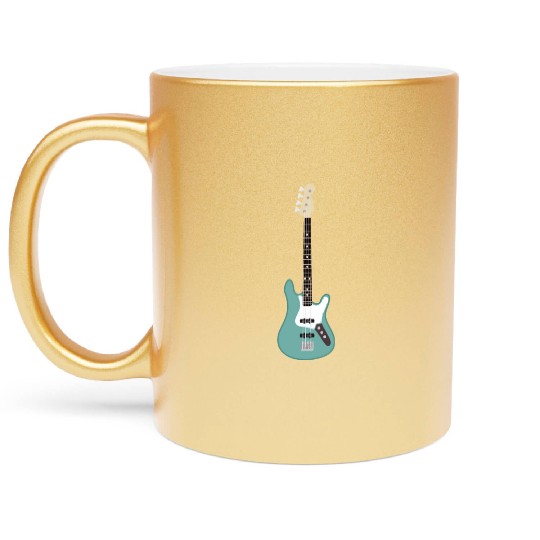 Seafoam Green Bass Metallic Mugs