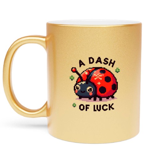 Ladybug: A dash of luck Metallic Mugs