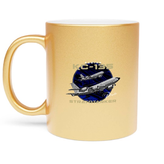 KC-135 Stratotanker Heavy Aircraft Metallic Mugs