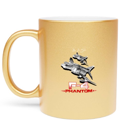 F-4 Phantom Us Air Force Fighter jet Metallic Mugs