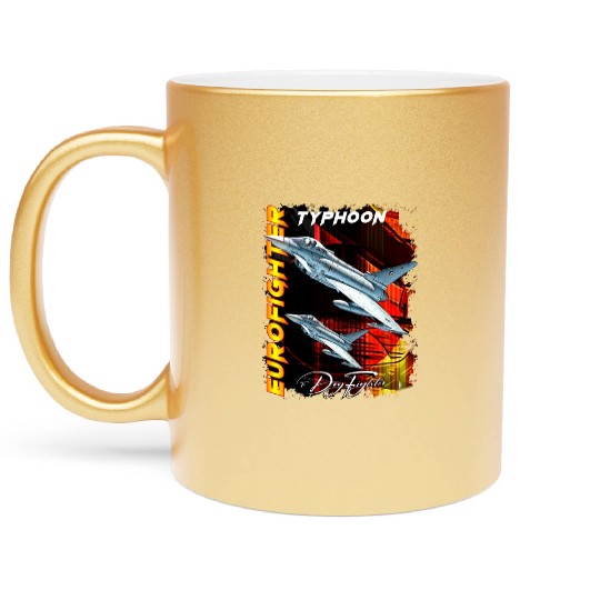 Eurofighter Typhoonn Multirole fighter Jet Metallic Mugs