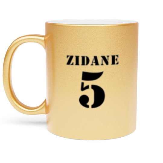 Zidan Number - Zidan is 5 in Real Madrid Metallic Mugs