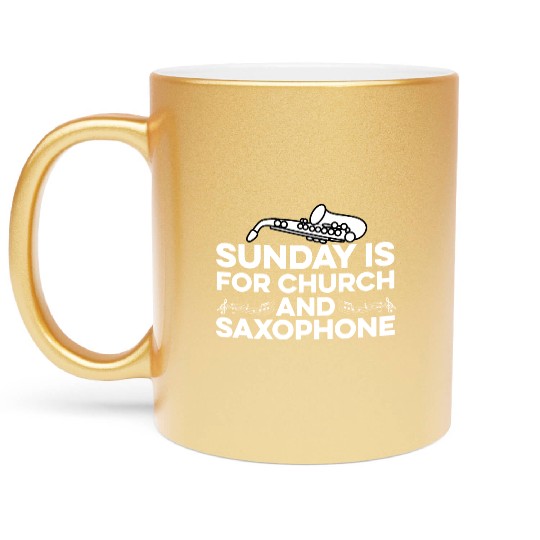 Church and Saxophone Choir Member Gift Metallic Mugs
