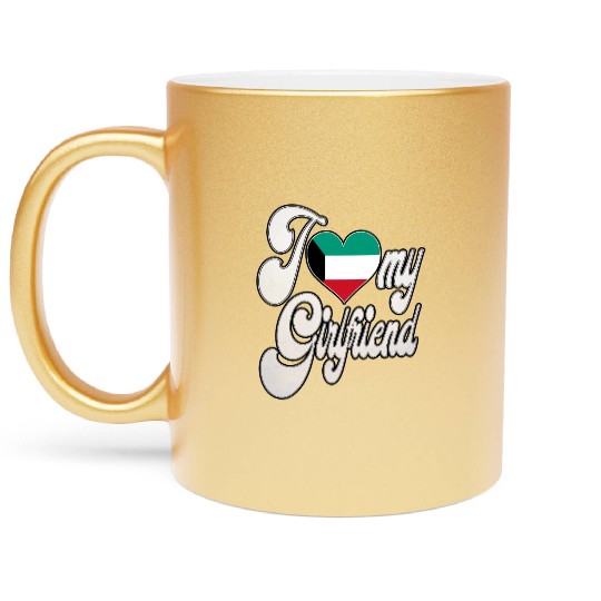 KuwaitI Love My KuwaitI Love My Girlfriend Metallic Mugs
