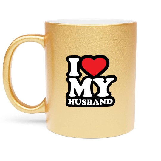I love my husband Metallic Mugs