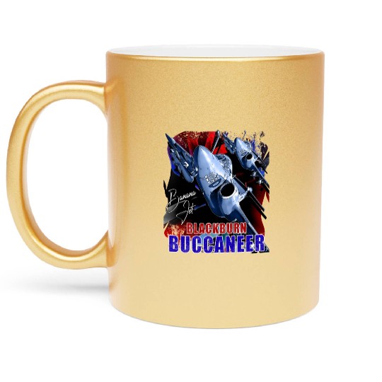 Blackburn Buccaneer Fighter Jet Metallic Mugs