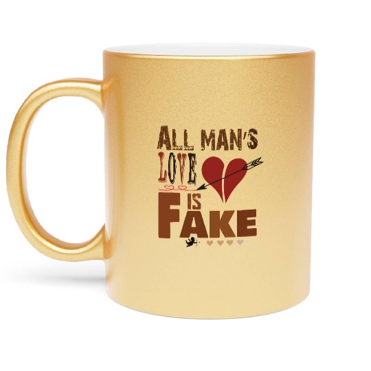 Love is sad Metallic Mugs