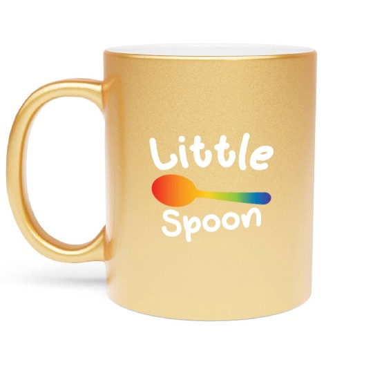 Little Spoon LGBT Pride Gay Lesbian Couple Love Metallic Mugs
