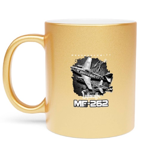Messerschmitt ME-262 Luftwaffe Aircraft Metallic Mugs