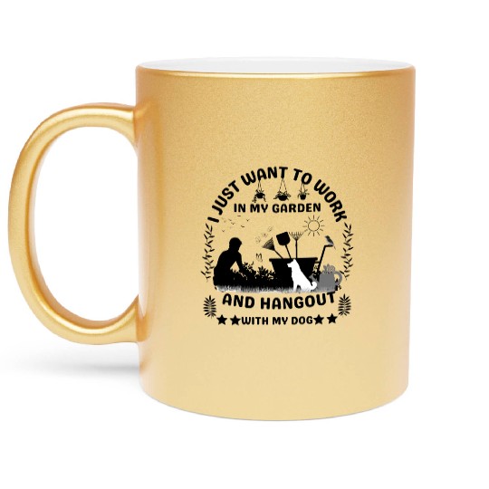 Garden Bliss: Uniting Dog Lovers and Green Thumbs! Metallic Mugs