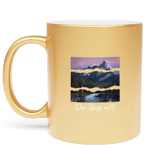 the mountain is calling Metallic Mugs