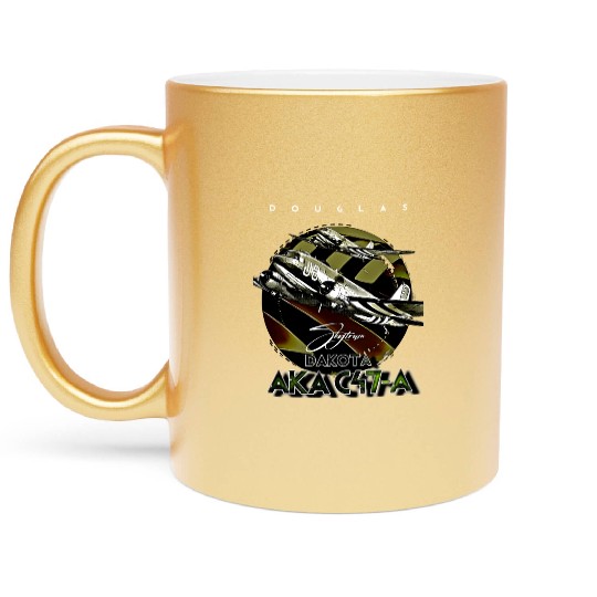 Douglas AKA C-47 Dakota Skytrain Military Version Metallic Mugs