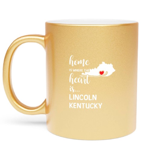 Lincoln County Kentucky Is Where My Heart Is Gift Metallic Mugs