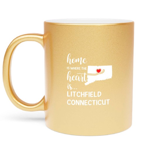 Litchfield County Connecticut Is Where My Heart Is Metallic Mugs