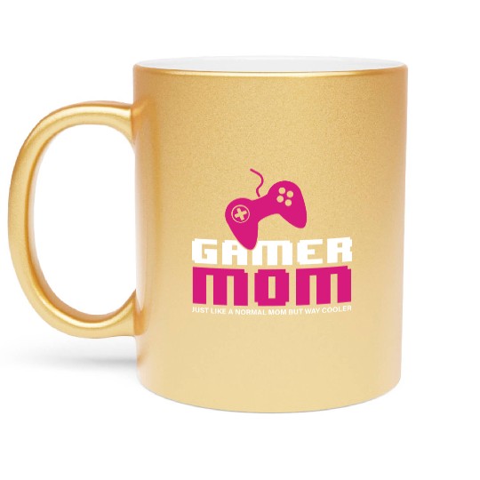 Gamer Mom Video Games Gaming Lover Mother Player Metallic Mugs