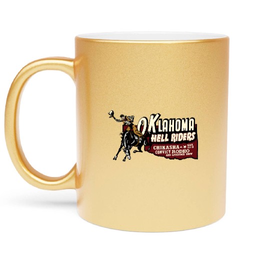 Vintage Convict Rodeo Oklahoma Metallic Mugs