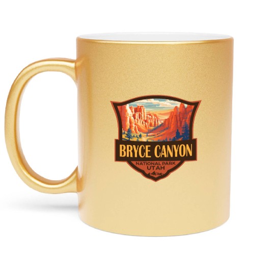 Bryce Canyon National Park Travel Retro Badge Metallic Mugs