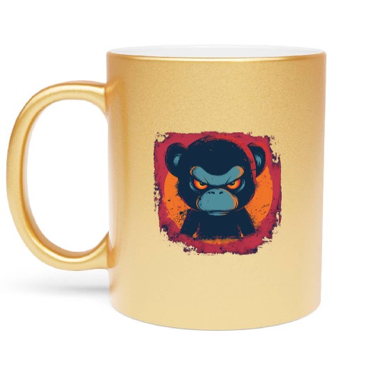 Angry Monkey Metallic Mugs