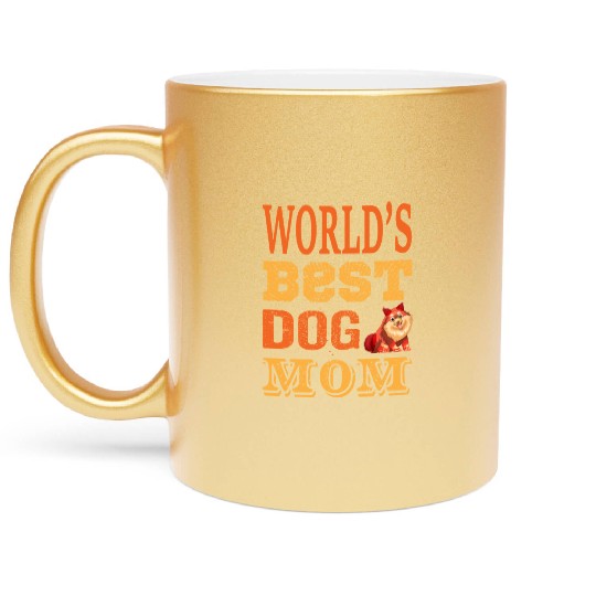World best dog mom Metallic Mugs