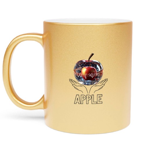 Crystal Apple Metallic Mugs