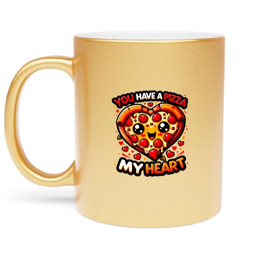 You Have a Pizza My Heart: Whimsical & Cheesy Metallic Mugs