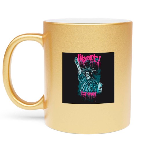 liberty for ever Metallic Mugs