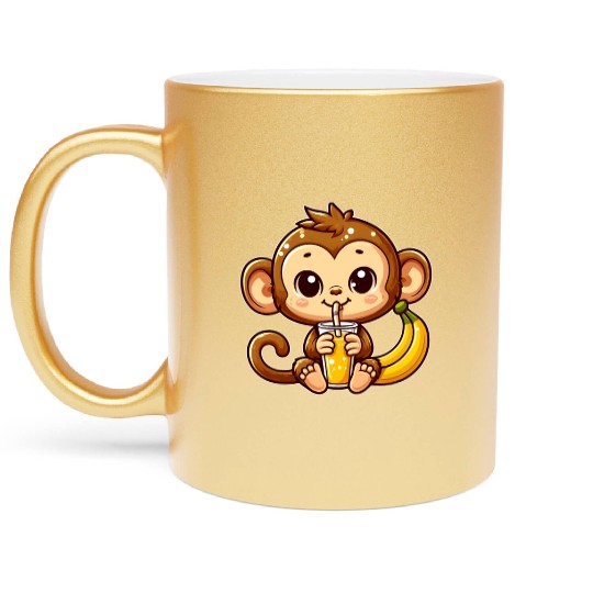 Monkey Business: Banana Juice Break Metallic Mugs
