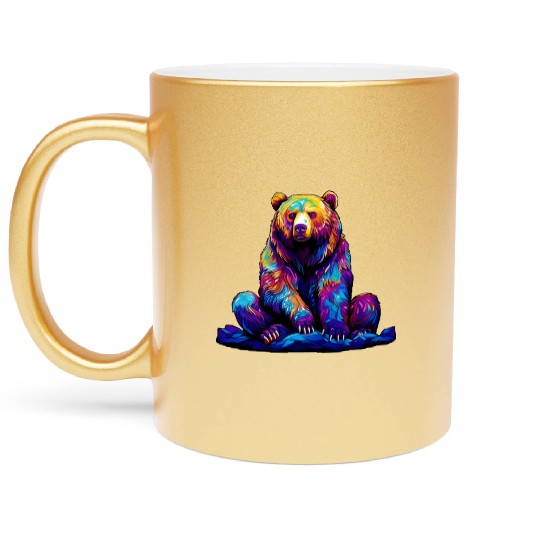 Cool Wilderness Bear Metallic Mugs