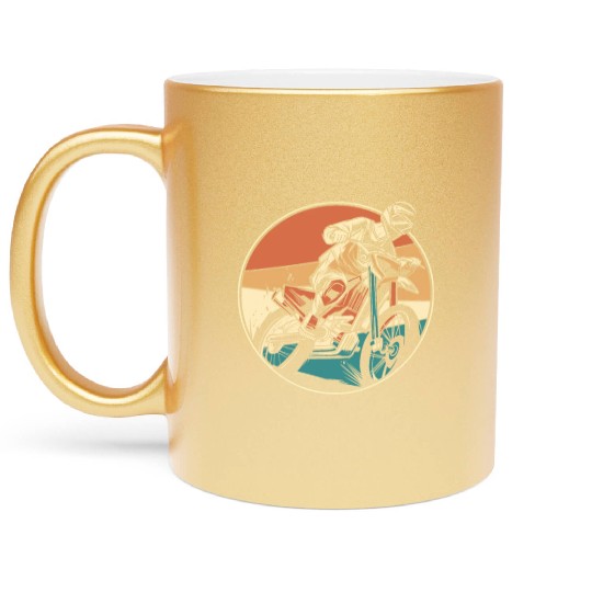 Dirt Bike Mx Motocross Supermoto Metallic Mugs